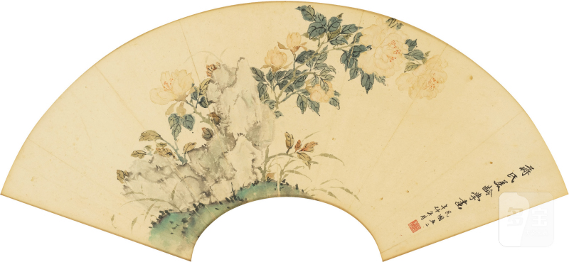 美龄（1898～2003）芳姿枕石图 - 图1